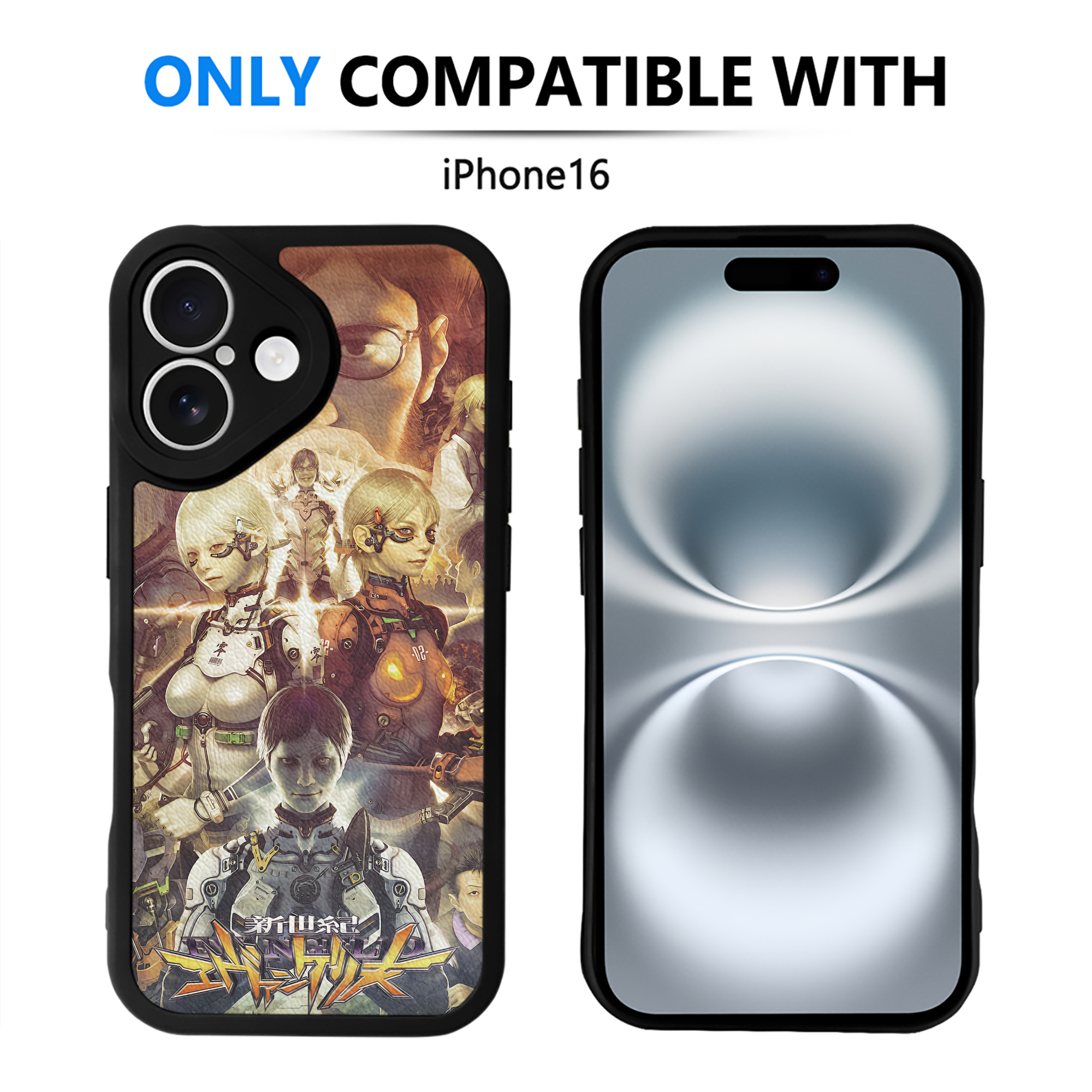 （画像用） EVA 新世紀エヴァンゲリオン 【iPhone 16シリーズ対応】シリコンスマホケース（レザー調） 材質：シリコン